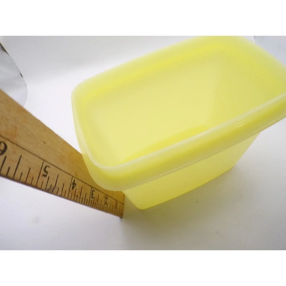 Vintage Tupperware Servalier Rectangle 1204 Yellow Storage Container NO Lid‎